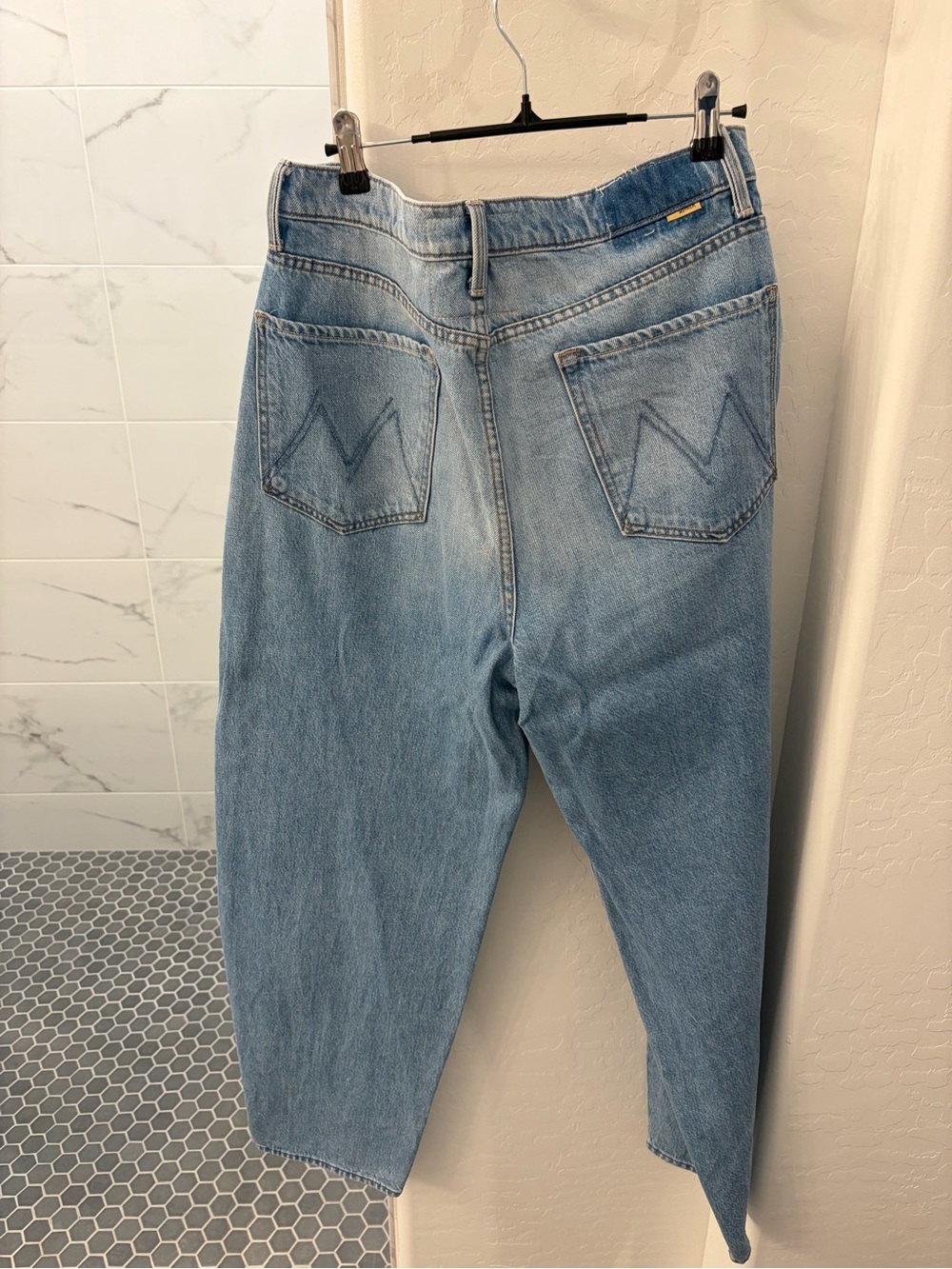 MOTHER Light Blue Straight-Leg Women's Jeans - Picture 5 of 8
